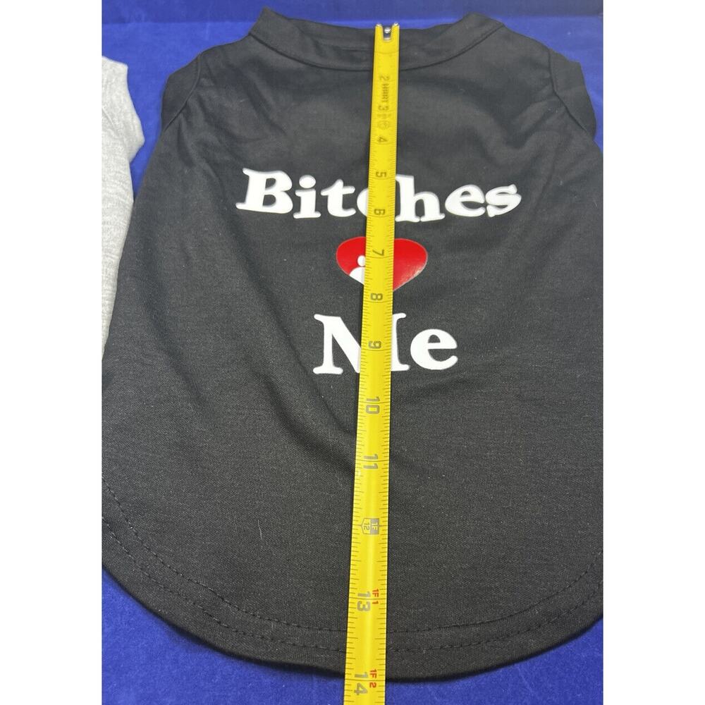 KOOLTAIL Size Small Gray I Love Mom Black B**ches Love Me 2 Pack Dog Shirts Used - Picture 5 of 11